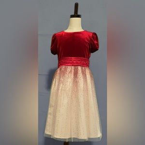 Rare Collections Girls Dress Size 10 Holiday Christmas Red White